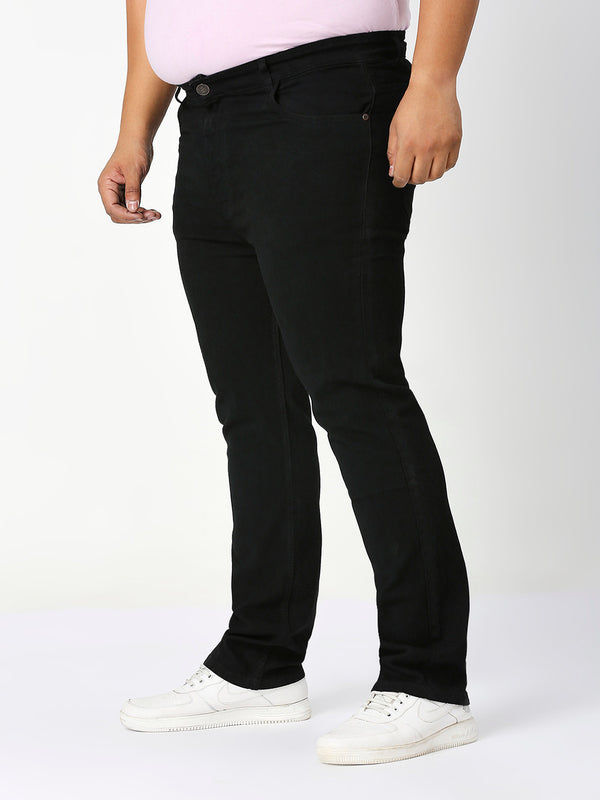 Zush Men's Stretchable Casual stylish Regular fit Light Black color Denim