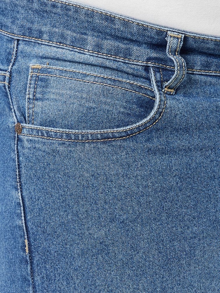 Zush Men's Clean Look Blue Color Mid Rise Regular Fit Plus Size Stretchable Jeans  ZU538