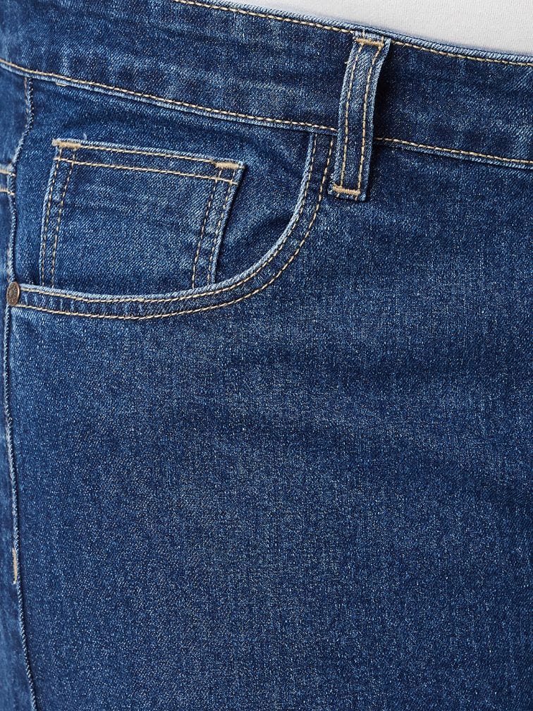 Zush Men's Dark Blue Color Regular Fit Plus Size Stretchable Mid Rise Jeans  ZU540