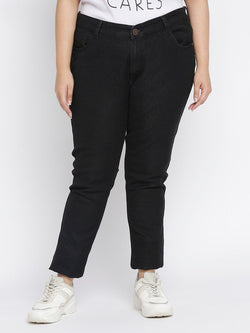 Zush Women's Black Color Regular fit  Stretchable Mid Rise Denim Jeans
