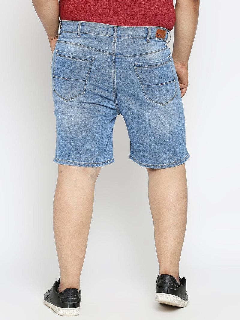 Zush Men's Casual stretchable Plus size denim shorts in Dark blue  ZU201