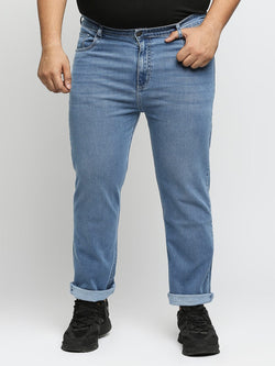 Zush Men's Plus size Casual Stretchable Light Blue color Denim jeans