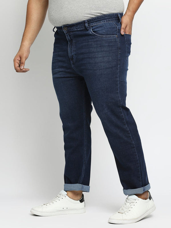 Zush Casual Plus size Stretchable Dark Blue color Denim jeans for Men's ZU519