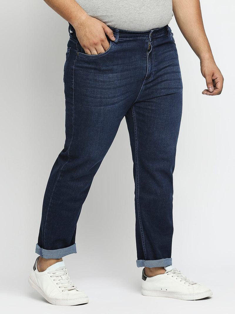 Zush Casual Plus size Stretchable Dark Blue color Denim jeans for Men's  ZU519
